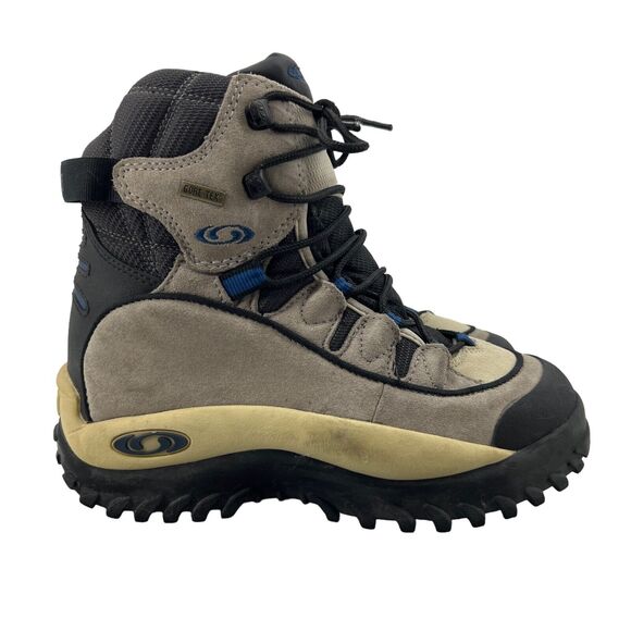 Salomon Womens 5 Boots Gore-Tex GTX Contagrip Suede Hiking Snow 871690 - Picture 1 of 14
